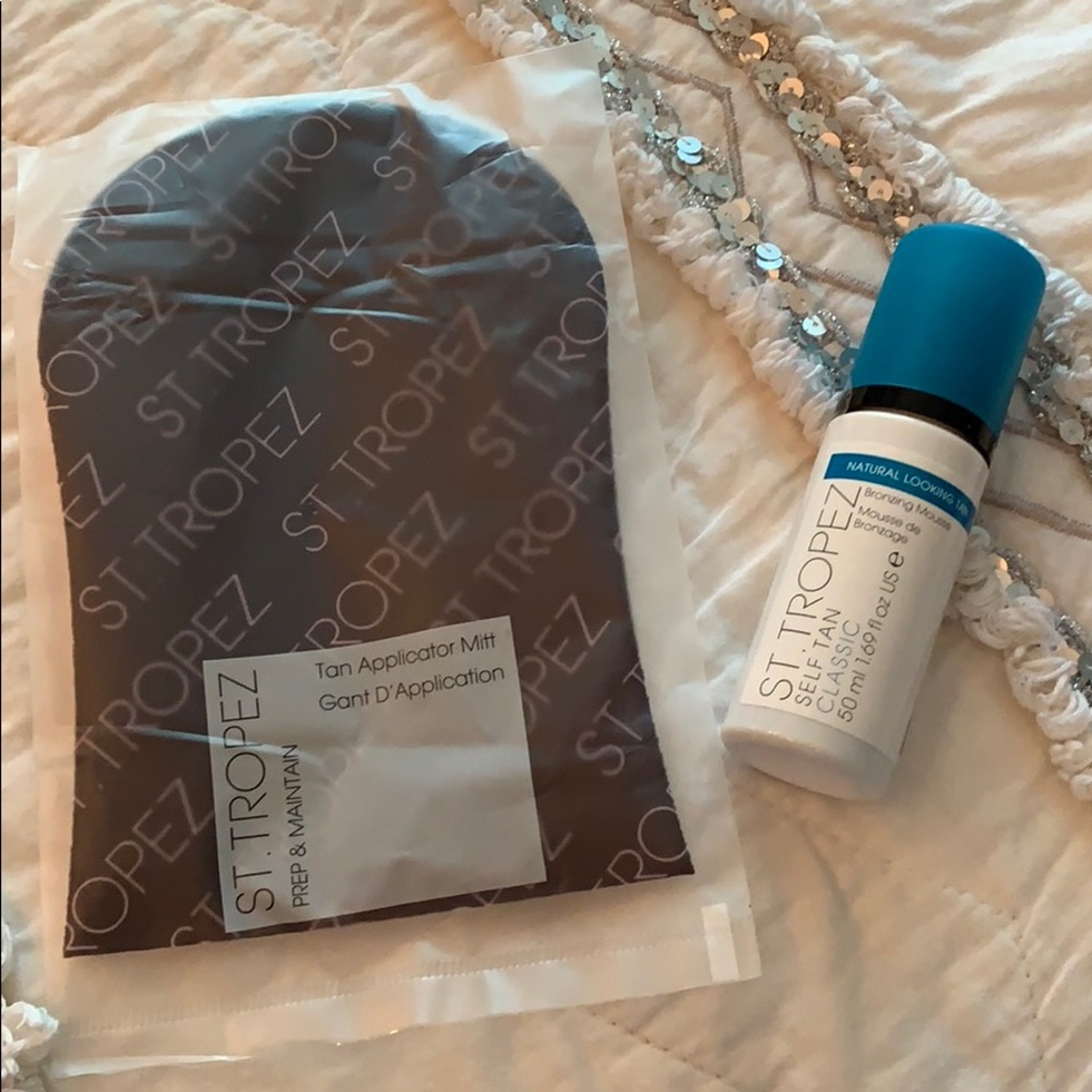 St Tropez bronzing mousse and mitt